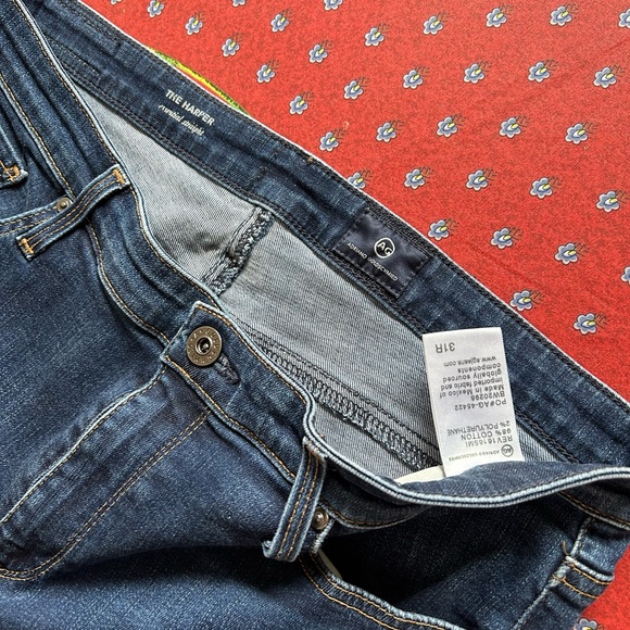 AG The Harper style dark blue denim with slight distressed areas size 31 - Picture 5 of 5